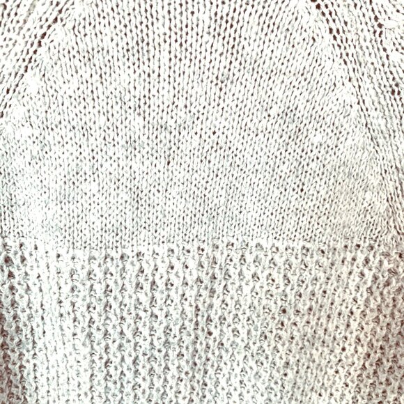ABERCROMBIE & FITCH Oatmeal Mixed Knit Long Sleeve Sweater Sz M - Picture 3 of 12